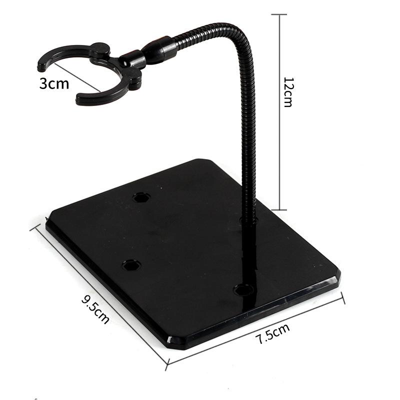 

Adjustable Flexible Assembled Action Figure Display Stands with Metal Support Arm Base for Dolls Collectibles 5PCS чорний