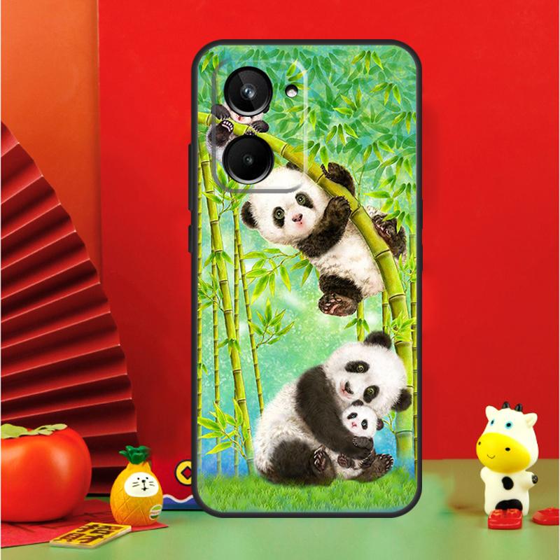 Panda Animal Cute Bear For Realme 10 11 12 13 14 Pro Plus 15 GT7 Pro GT6 C65 C67 C63 C61 C55 C51 C53 C35 C75 Case