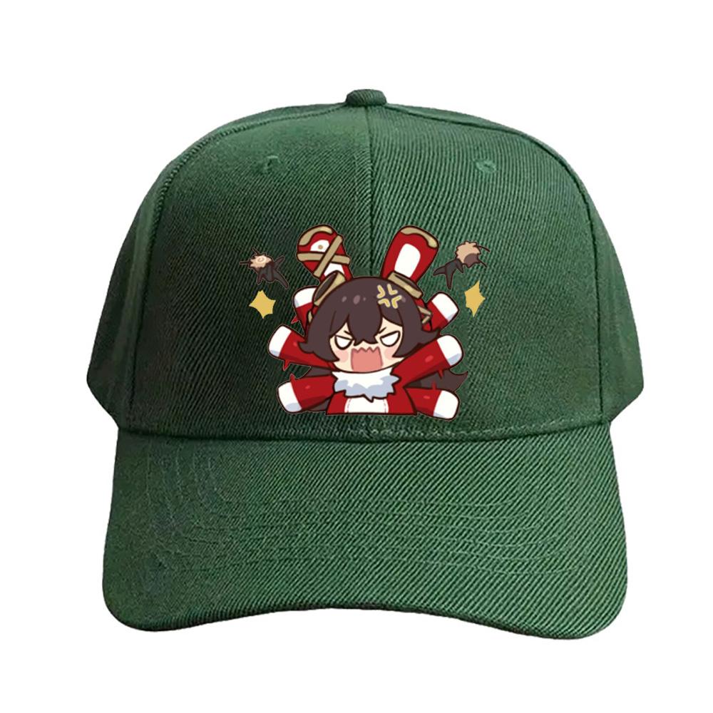 Amber Genshin Impact Chibi Cap Summer Woman Man Adult Casual Fashion Casual Adjustable Fishing Hat Sun Hat Baseball Cap