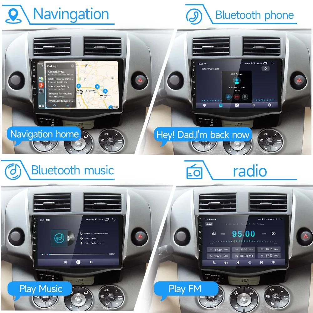 2 Din Android 12 Car Radio For Toyota RAV4 Rav 4 2005-2013 Multimedia Video Player Navigation GPS 4G Net WIFI Stereo DVD