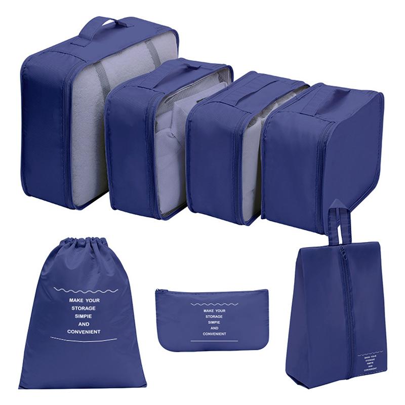 

7Pcs Large Size Travel Organizer Portable Suitcase Organizer Clothes Shoes Makeup Bag Luggage Organizer Travel Storage Bag