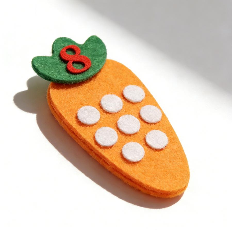 1/2 Sets Fun Carrot Felt 1-10 Number Felt Teaching Aids - DIY Free Assembly Math Cognitive Tools School Supplies