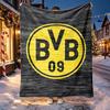 Borussia Dortmund Pattern Blanket for Home Decoration, Bed, Sofa, Car Travel, Camping, Suitable for All Seasons, Birthday Christmas Gift