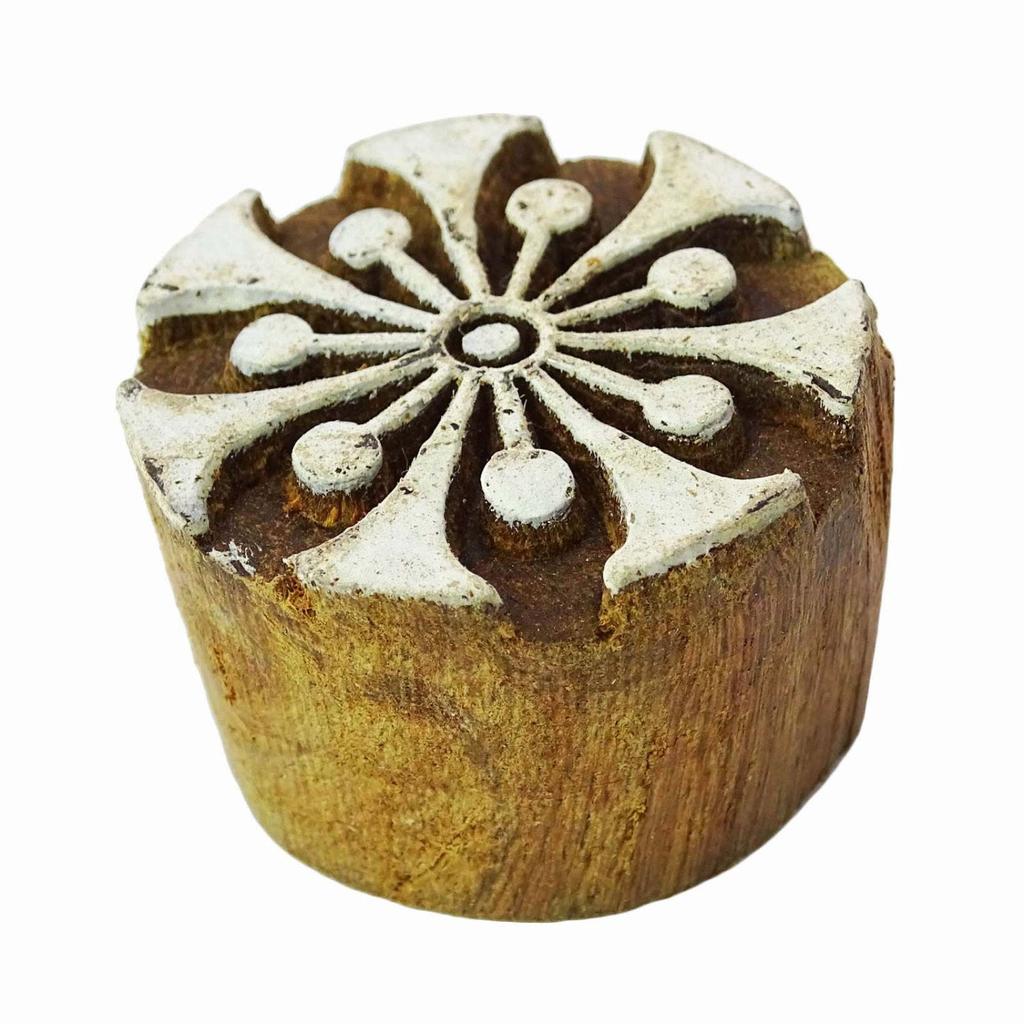 Floral Indian Scrapbook Stempel Holz Druckblock Kunst braun Briefmarken für