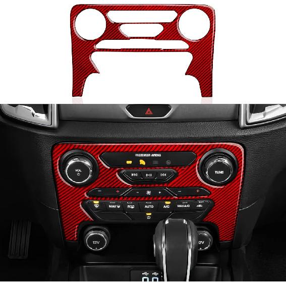 Car Sticker Carbon Fiber Center Console Gear Shift Indicator Panel Cover Trim for Ford Ranger XLT Lariat XL      Decal Accessories Red