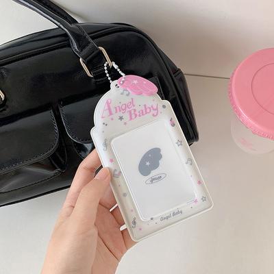 1 Stück 3-Zoll-Fotokartenhalter Süße Engelsflügel Kartenhülle Display Anhänger Kleiner Kartenhalter DIY Ins Fotoabdeckung