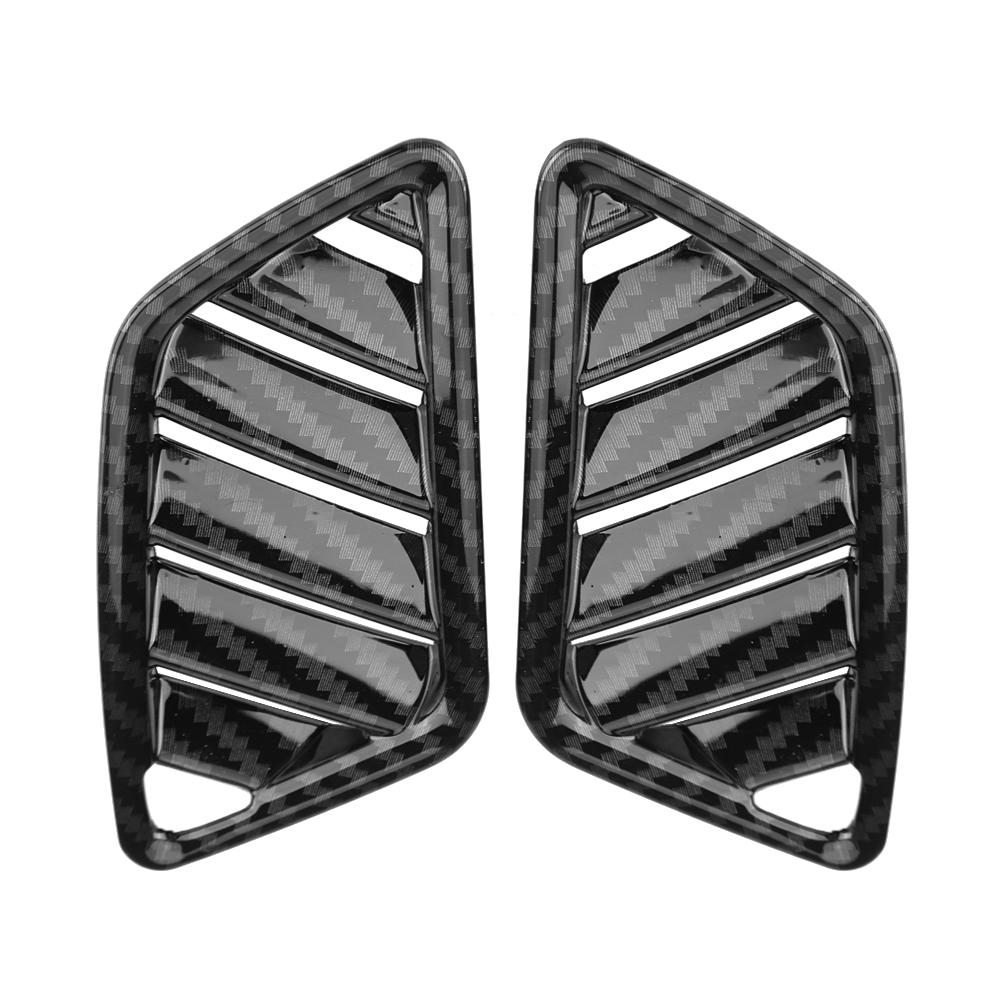 2Pcs Interior Upper Air Vent Outlet Cover Trim for Mitsubishi Eclipse Cross 17 18 Carbon Fiber