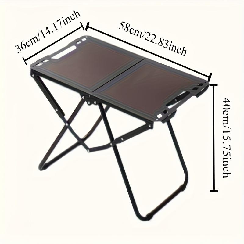 Tragbarer Klapp-Campingtisch, Leichter Eisen-Picknicktisch, Kompaktes Design für Outdoor-Camping, Strand, Grillen, Tailgating, Wandern ( Faltbar)