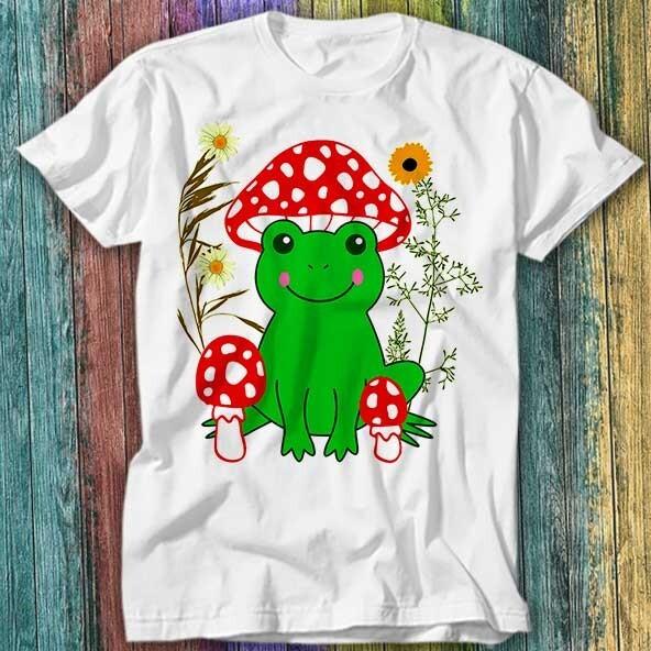 Žabí klobouk s magickými houbami s květinami Tričko Top 571