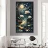 5D DIY Full Round Drill Diamond Painting Lotus Shadow Under The Moon Kit Decor