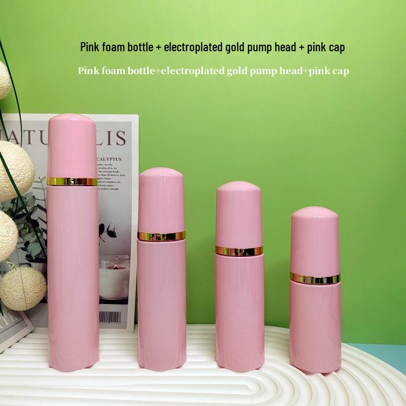 60ml Pink Travel Foaming Intimate Mousse Dispenser Bottle for Eyelash Cleanser