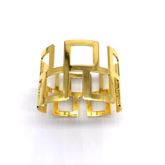 Kroužek na ubrousky Kreativní tvar Hladký bez otřepů Odolný proti korozi Odolný proti korozi Nedeformuje se snadno Dekorativní kroužek se sponou Dekorace stolu