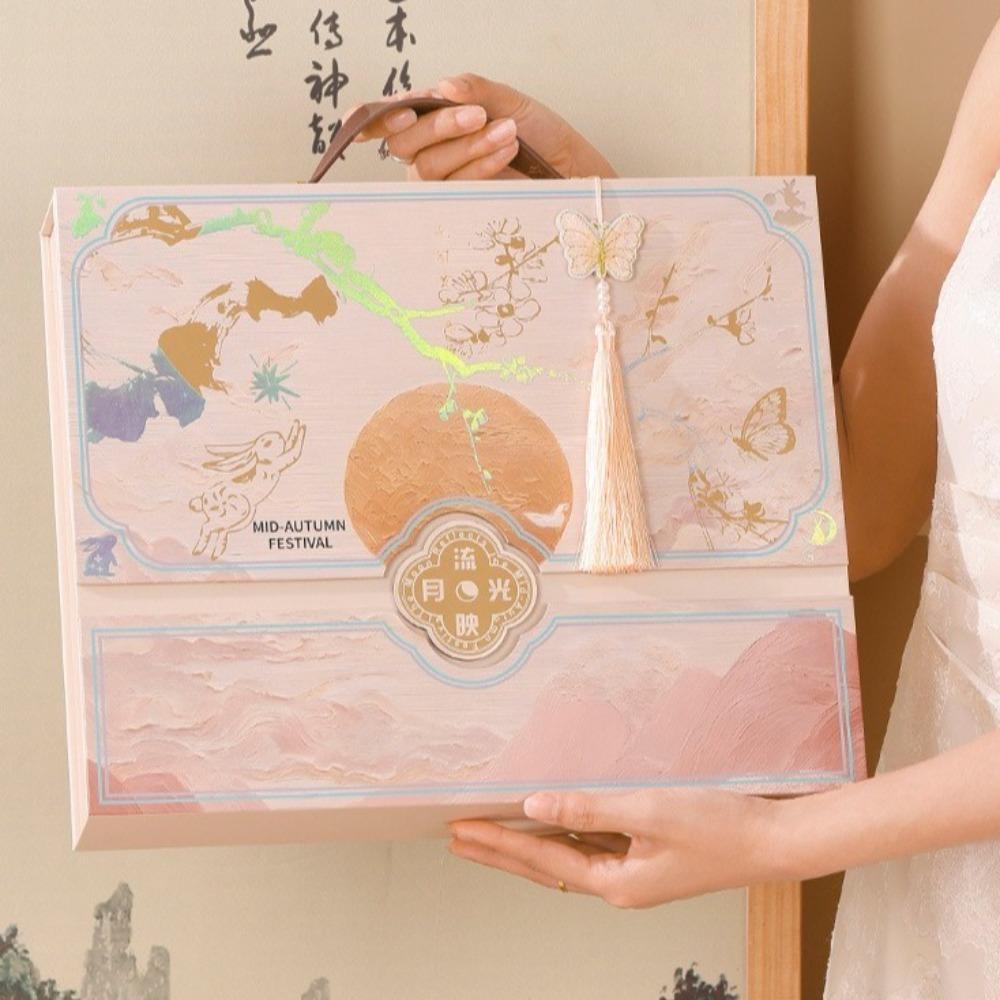 High Grade Mid-Autumn Gift Box Chinese Style Egg Yolk Crisp Packaging Box Moon Cake Box Bakery