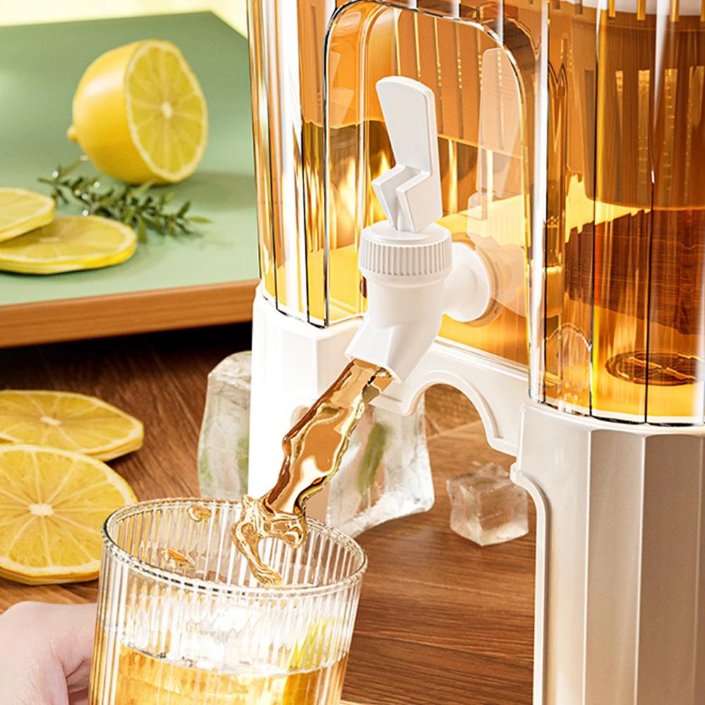 5L Fridge Beverage Dispenser Large Capacity Portable Cold Kettle Juice Jug Cold Kettle with Faucet for Parties and Daily Use