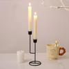 Jednoduchý železný svícen Řemesla Zlatá stabilní základna Stolní ozdoba na svíčku Držák na svíčku Romantické dekorace