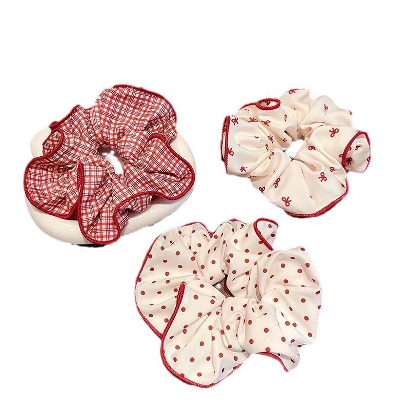 Ancola Red Headdress, Children'S Large Intestine Ring, Does Not Hurt Hair, Girls' Hair Ropes, Girls Tie Balls, High Elastic Hair Rings