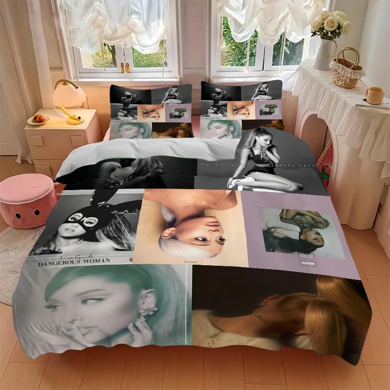 3-teilige Ariana Grande's Artistry Bettwäsche-Sets Für Alle Größen Neu 3D-Bedruckte Bettdecke Decke Bettbezug Kissenbezug Schlafzimmerdekoration
