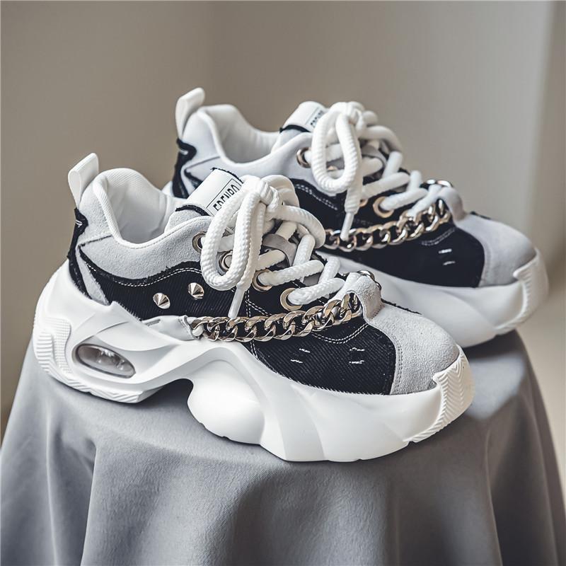 

Европейская станция мужская обувь весна-лето 2025 новый модный бренд холст универсальная спортивная и для отдыха на платформе маленький белый папа модные туфли взрывы 39