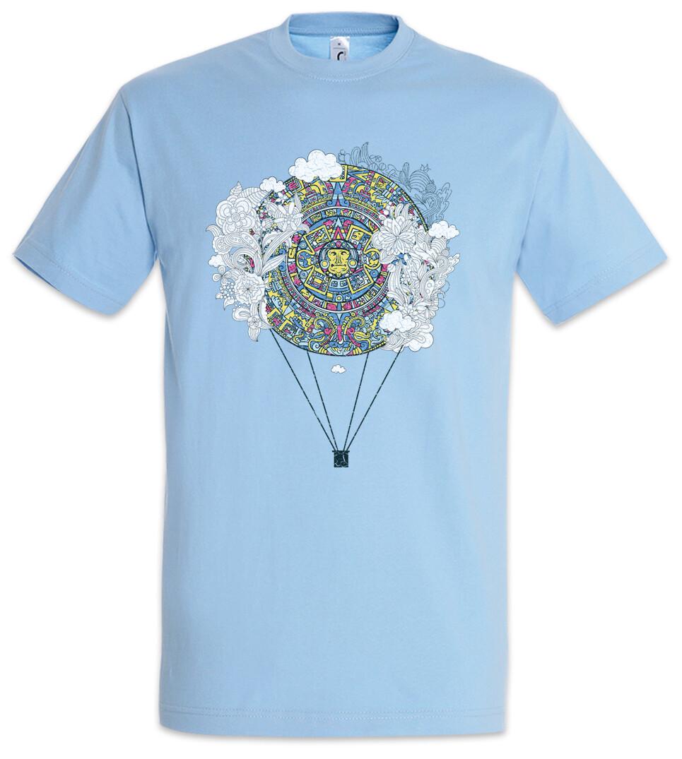 Mayan Calendar Balloon T-Shirt Aztec Native American Indian Symbol Sign XL
