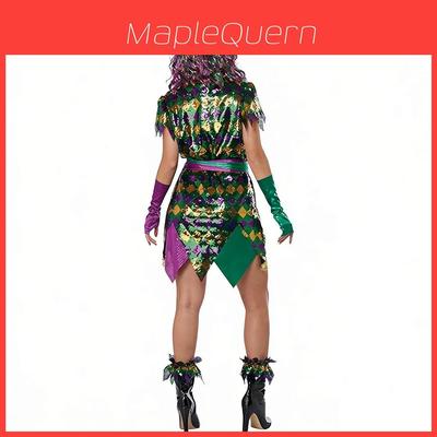 Halloween Parade Clown Costume With Polyester Fabric For Cosplay And Themed Parties
