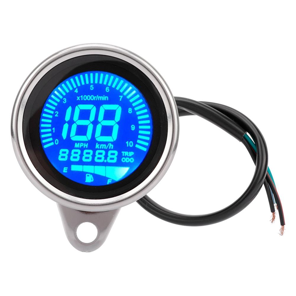 Motorcycle LCD Meter Tachometer Gauge Odometer Speedometer 0 199km h Electrosilvering