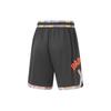 Li-Ning Color Block Letter Mid-Waist Drawstring Straight Sports Shorts Men Bottoms Obsidian-Gray AAPU111-2