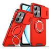 KEYSION 360° Ring Stand Phone Case for OPPO A3 A3X 5G A5i Slide Camera Protection Magnetic Shockproof Cover for OPPO A40 A40m