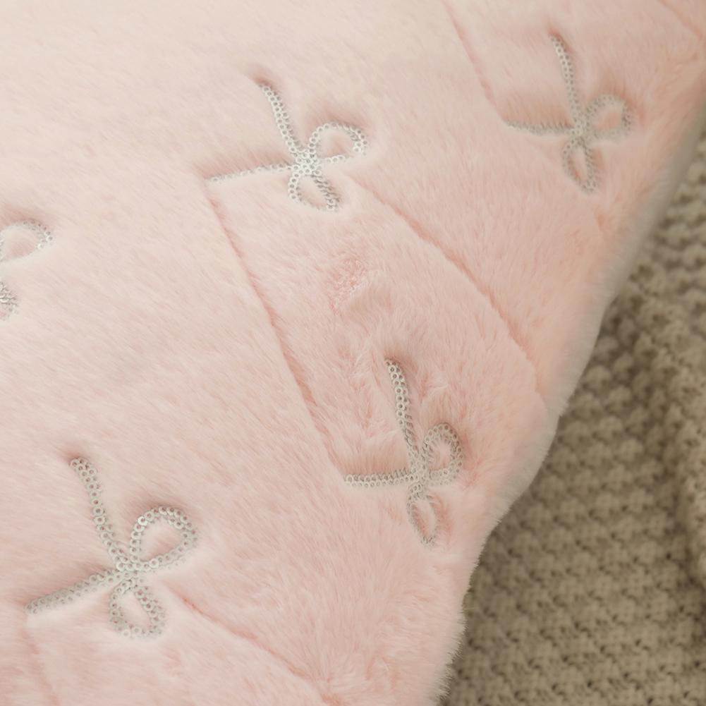 Throw Pillowcase Bowknot Pattern Hidden Zipper Wrinkle Resistant Pillow Cover Bedroom Living Room  Cushion Cover Sofa Home Decor
