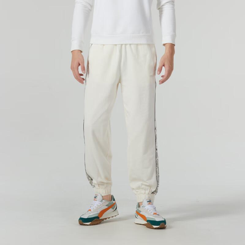 PUMA Printed Sports Fitness Training Tapered Running Casual Pants Men bottoms Off-White 539524-65