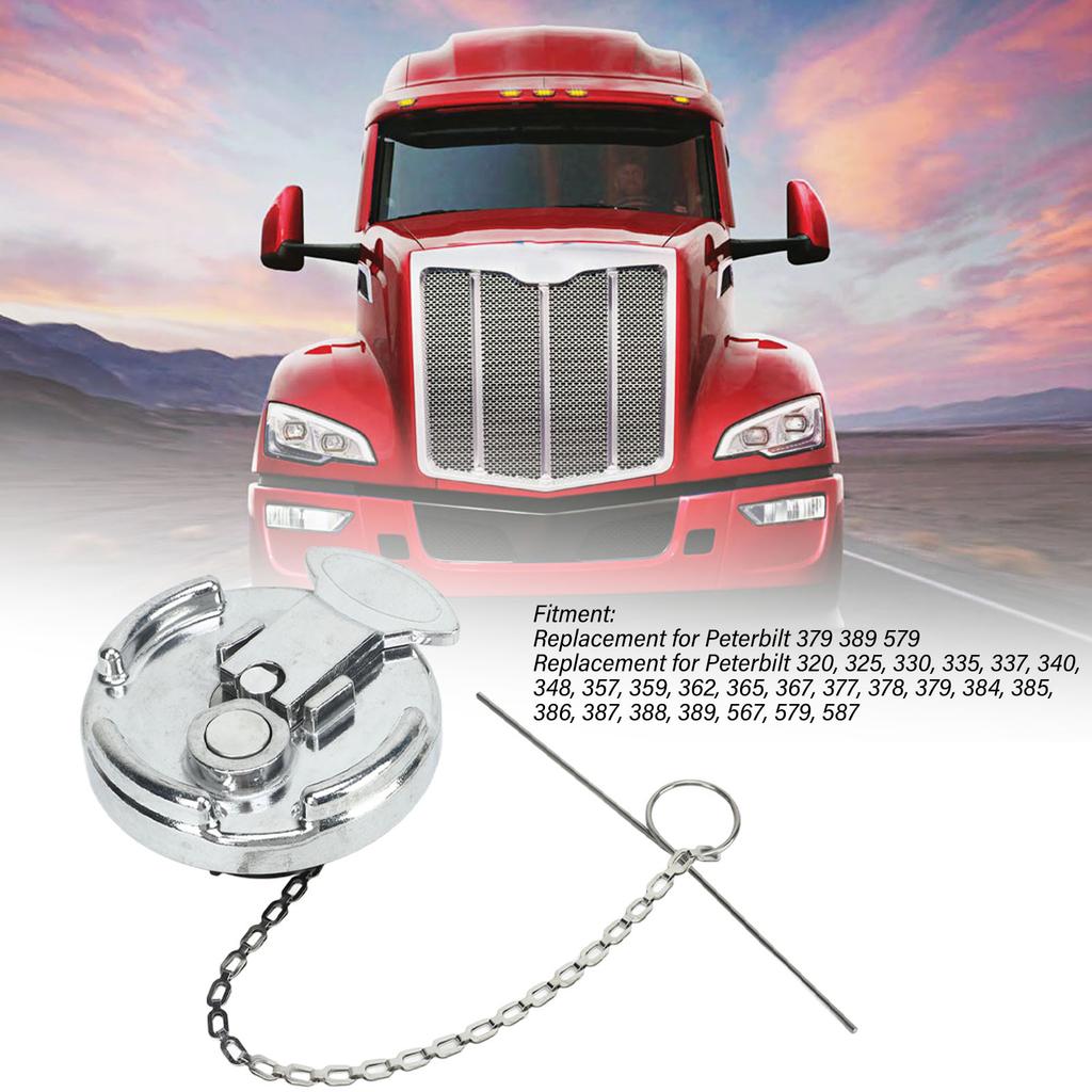 Locking Lever Fuel Cap 600212 Aluminium Alloy Fuel Tank Locking Cap Replacement for Peterbilt 379 389 579