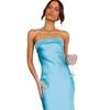 European & American 2025 Spring/Summer Satin Backless Tube Dress for Women.