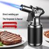Large-Capacity Windproof Metal Torch: Direct Flame Outdoor BBQ and Kitchen Lighter