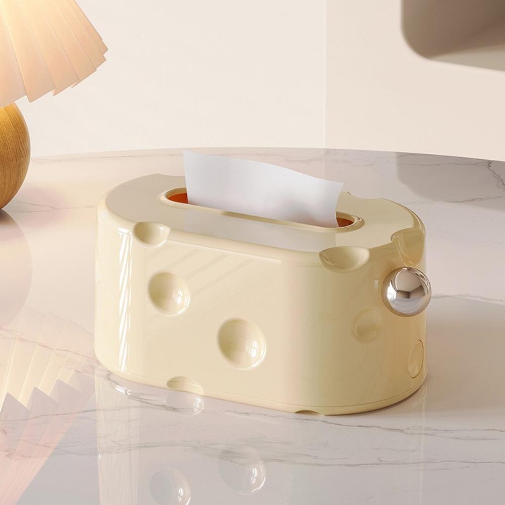Cheese Shaped Tissue Box Holder Creative Napkin Storage Box Decorative Paper Drawer Box  Bathroom