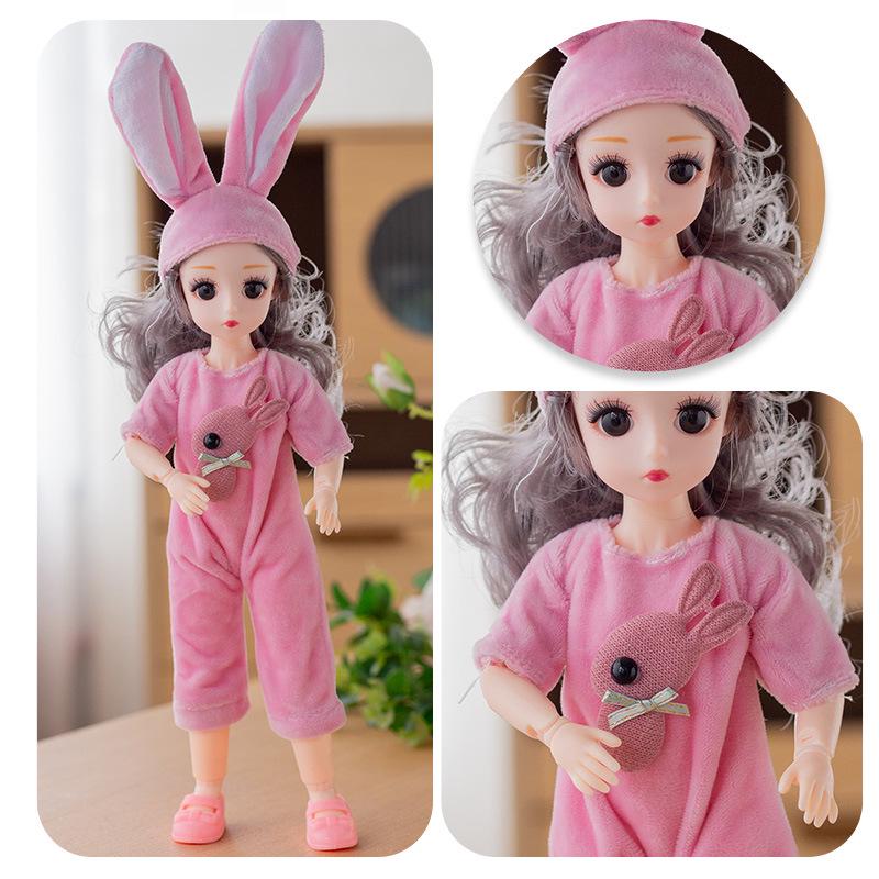 30cm Yitian Barbie Doll Set: BJD Doll with Music, Wedding Dress, and Outfit Changes