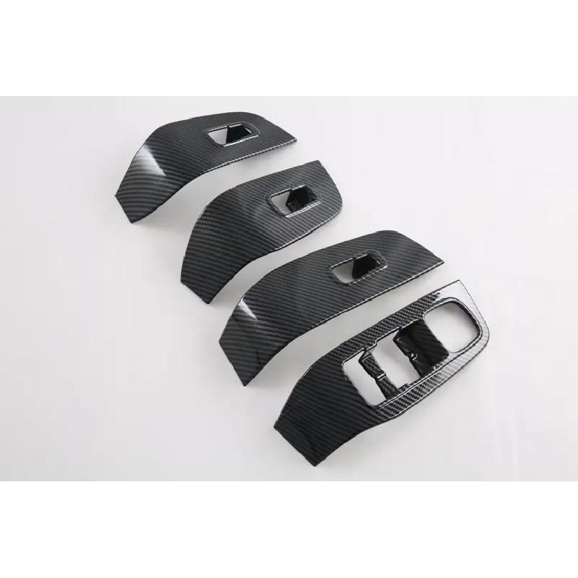 For MG HS 2018      ABS Carbon Fiber Door Window Lift Control Button Switch Panel Cover Trim Car Accessories