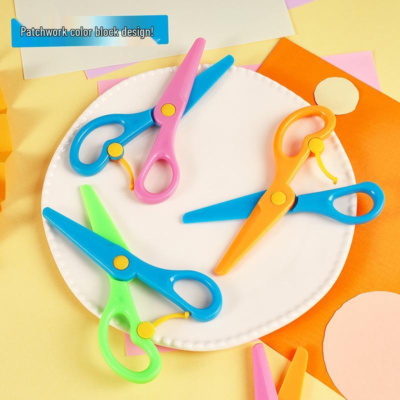 Colorful Safety Scissors for Kids - Anti-Pinch, Crafting & DIY
