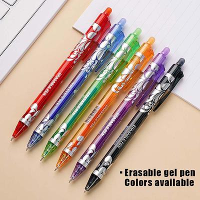 6pcs 0.5mm Erasable Gel Pen Set 6 Colors Ink Writing Gel Pens Refills Rods Washable Handle for School Office Stationery Supplies