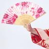 10 Pcs Hand Held Folding Fan Summer Vintage Bamboo Folding Fan Women Craft Silk