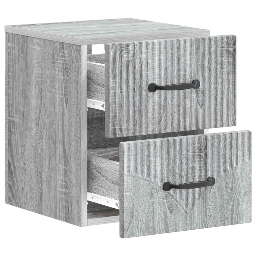 Wall Mounted Nightstand Gray Sonoma 34.5 x 33 x 40 cm
