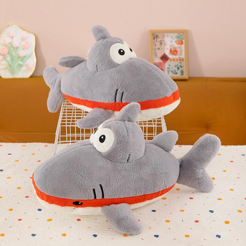 New Funny Red-lipped Shark Captain Doll Plush Toy Sleeping Rag Doll Pillow Children's Boy Gift