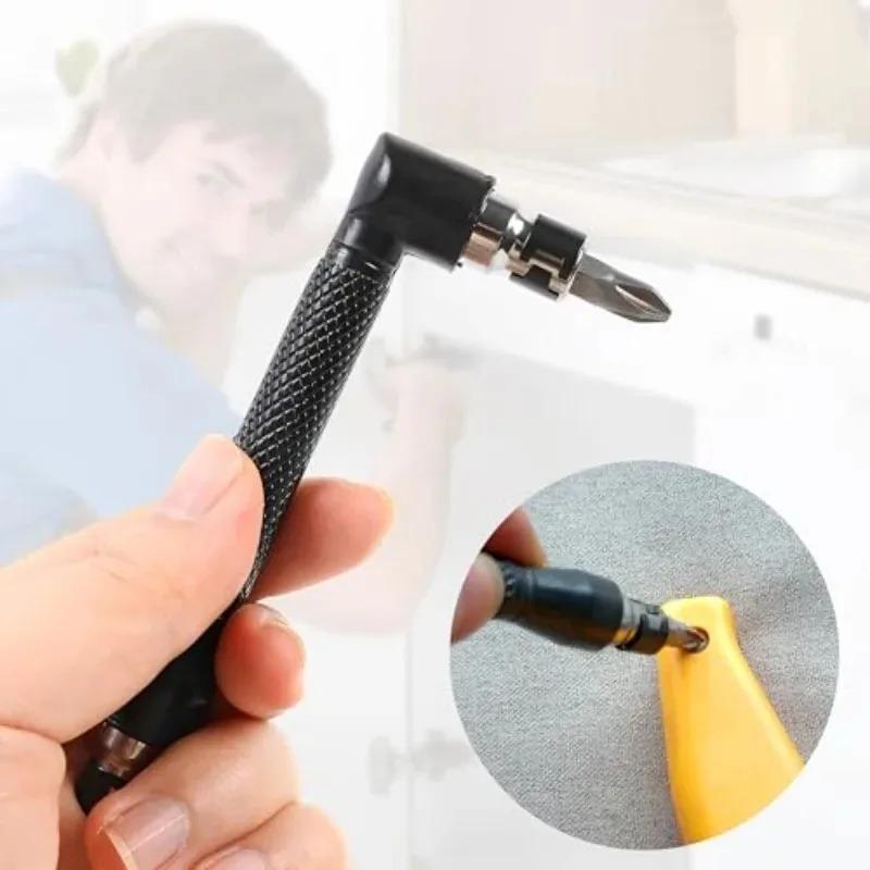 Wrench Yellow Tape Screwdriver Bit Tool Set L-shaped 1/4 Hexagonal Screwdriver Bit 90 Degree Double Head Handle Black