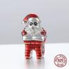 copper Santa Claus Climbing Down The Chimney Bead Charms Gift Charm Compatible With Authentic Charm Bracelets Women Do It Yourself Jewellery Gift