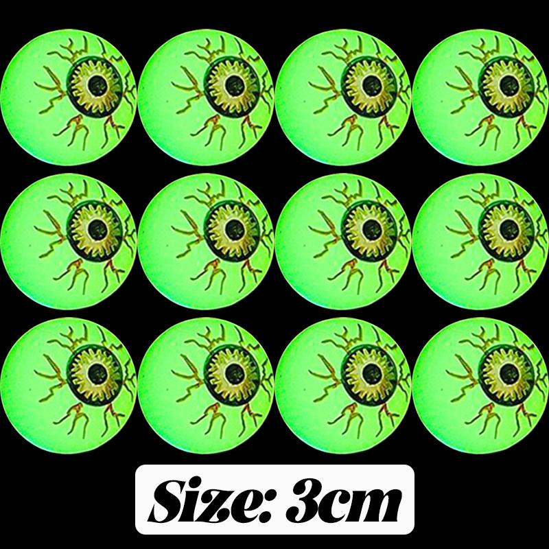 

Funny Bouncy Ball Toys Glow in The Dark Scary Bouncy Eyeballs Guests Bouncing Balls Halloween Haunted House Party Decoration 5PCS