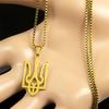 Ukraine National Emblem Pendant Necklace for Women Men Stainless Steel Simple Flag Ukrainian Symbol Chain Jewlery NZZZ425-1S02