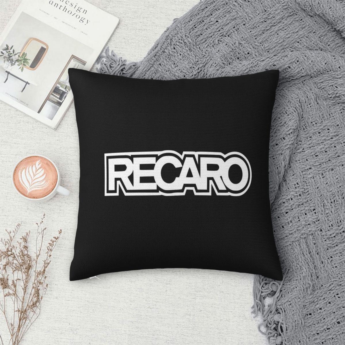 Recaro Hahnentritt Logo Quadratische Kissenhülle Kissenbezug Kissenbezug Überwurf-Kissenbezug für Zuhause Sofa Wohnzimmer