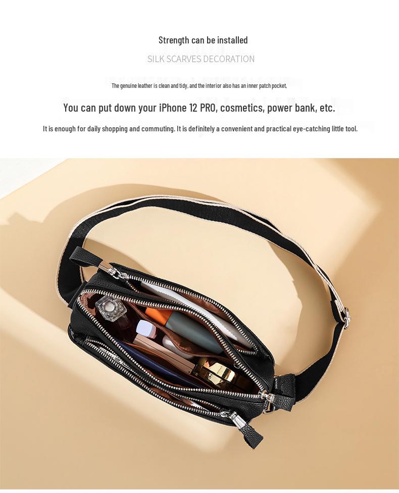 Women's Genuine Leather Large Capacity Handbag - Fashionable Crossbody and Shoulder Bag