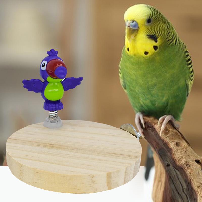 Parrot Stand Bird Cage Accessories Natural Chewable Enrichment Toy Playground Accessories For Conure Chicken Pigeon Indoor