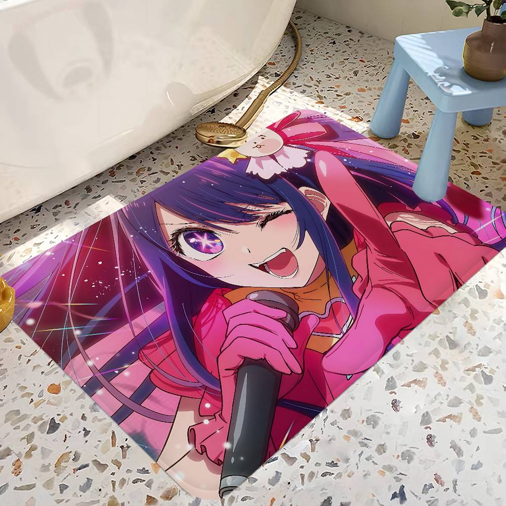 OSHI NO KO CARTOON GIRL Bath Mat Kids Room Bedroom Decoration Balcony Anti-Slip Doormat Living Room Alfombra
