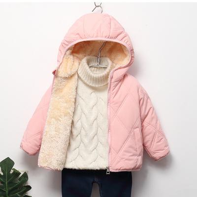 Winter Baby Kids Girls Coats Wool Plus Velvet Thick Coats Toddler Children Outwear Boys Cotton Jackets