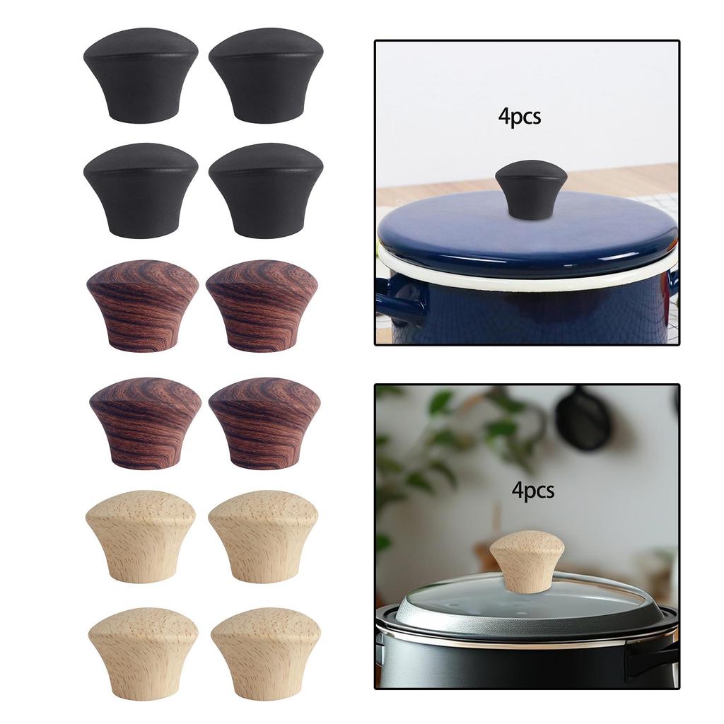 4Pcs Pot Lid Knob Universal Pot Lid Replacement Grip Handle for Stockpot Saucepan